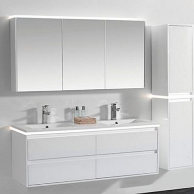Wall Hung Double Vanity Unit Cabinet Set BGSS080-1500