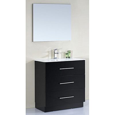 Black Bathroom Vanity and Cabinet Set BGSS083-800