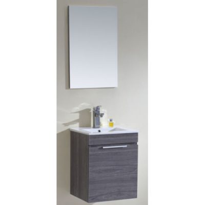 Wall Hung Vanity Unit Grey Cabinet Set BGSS085-450C